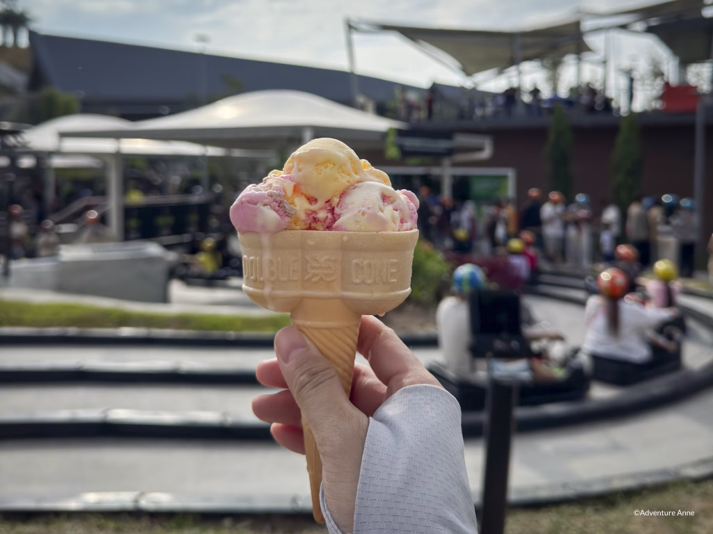 ice-cream at luge gardens